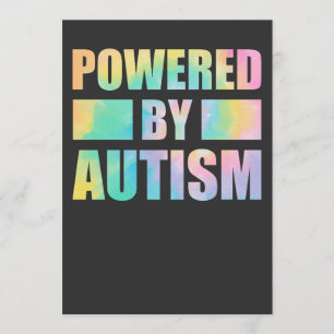 Powered By Autism For Autism Awareness Women Men Invitation