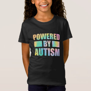 Powered By Autism For Autism Awareness Women Men  T-Shirt