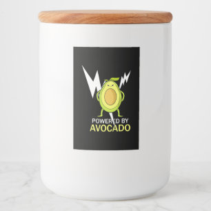 Powered By Avocado Food Label