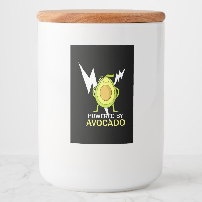 Powered By Avocado Food Label (Front)