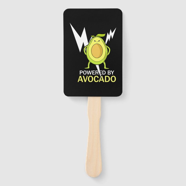 Powered By Avocado Hand Fan (Front)