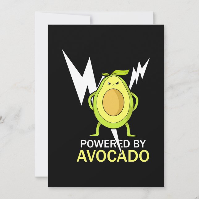 Powered By Avocado Invitation (Front)