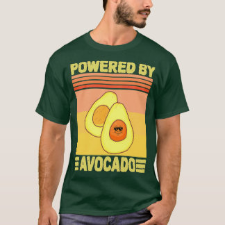 Powered By Avocado Retro T-Shirt