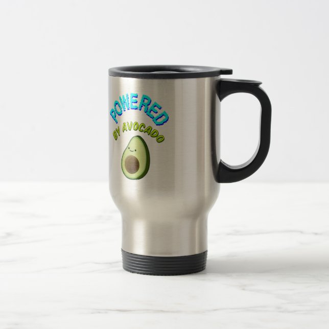Powered By Avocado Travel Mug (Right)