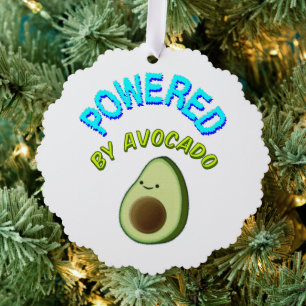 Powered By Avocado Tree Decoration Card