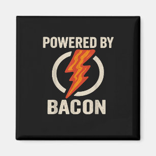 Powered By Bacon Funny Meat Lover Bbq Grill Carniv Magnet
