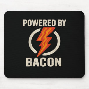 Powered By Bacon Funny Meat Lover Bbq Grill Carniv Mouse Pad