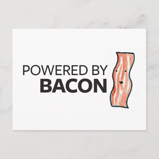 Powered by Bacon Postcard (Front)