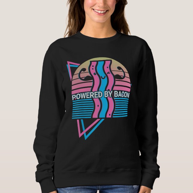 Powered By Bacon Powered By Bacon Retro Sweatshirt (Front)