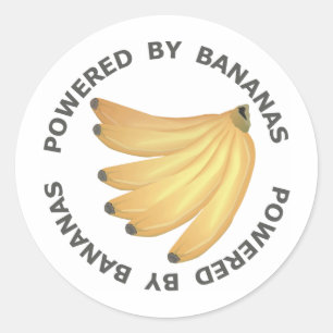 Powered By Bananas Classic Round Sticker