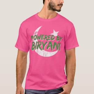 Powered By Biryani Pakistan Flag Pakistani Cricket T-Shirt