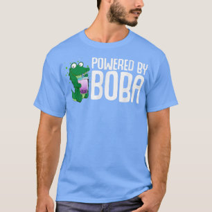 Powered By Boba Crocodile Alligator Bubble Tea Kaw T-Shirt