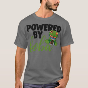 Powered By Boba Drink Frog Funny Women Love Boba B T-Shirt