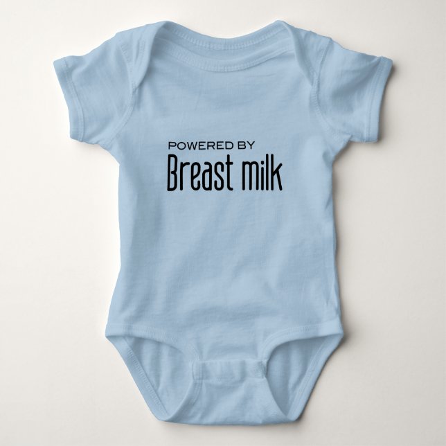 Powered by Breast milk Baby Bodysuit (Front)