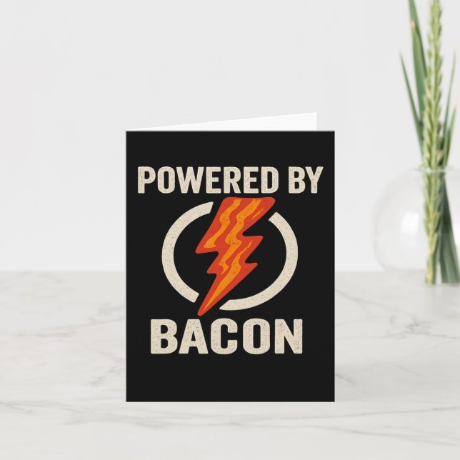 Powered By Bycon Funny Meat Lover Bbq Grill Carniv Card (Front)