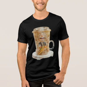 "Powered by Caffeine and Sarcasm – Funny Coffee Lo Tri-Blend Shirt