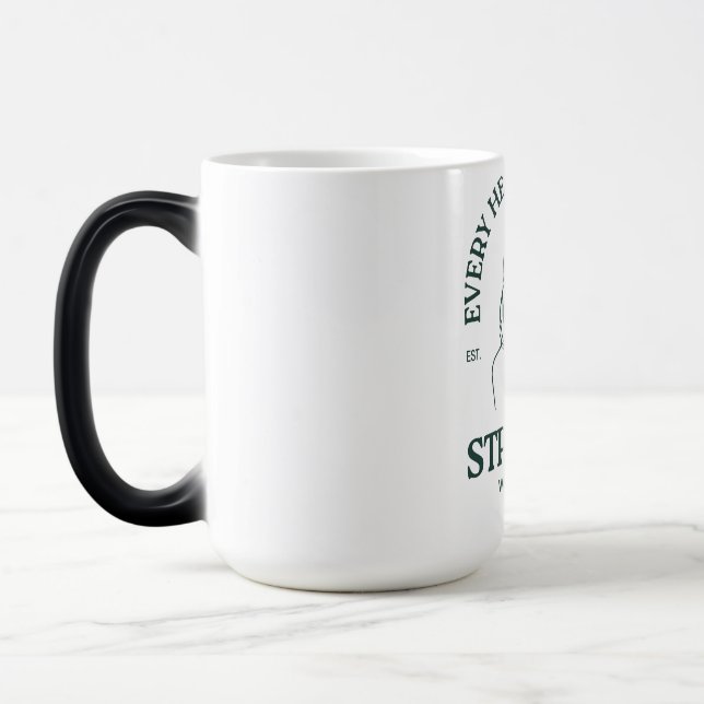 Powered by Caffeine & Heartbeats  Magic Mug (Left)