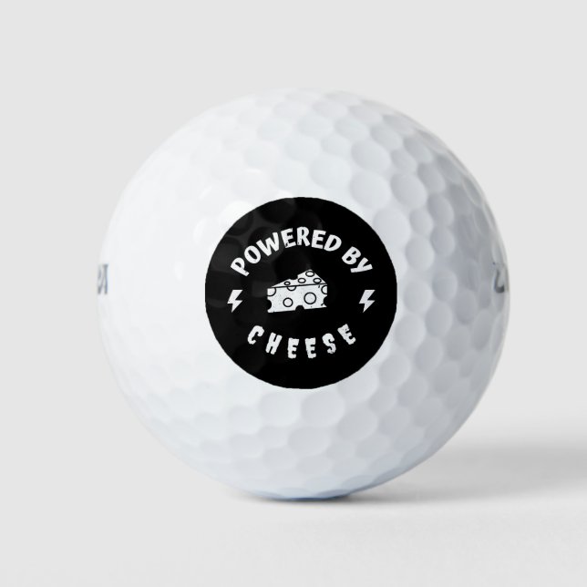 Powered By Cheese Golf Balls (Front)