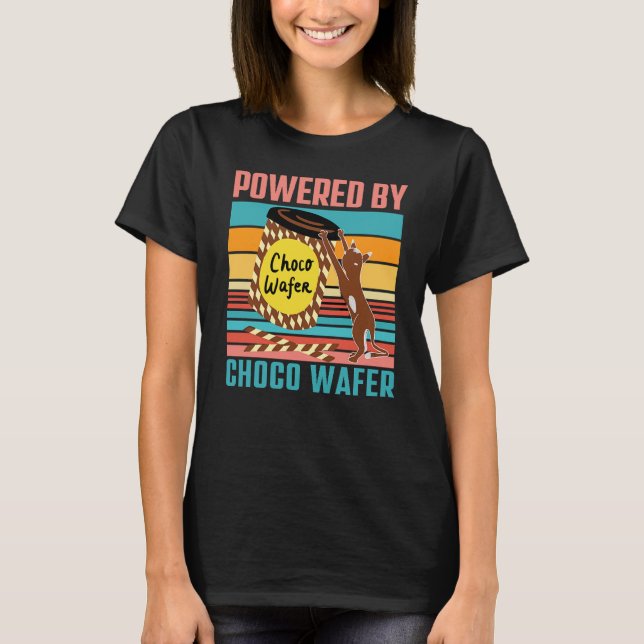 POWERED BY CHOCO WAFER - CHOCO WAFER AND CAT LOVER T-Shirt (Front)