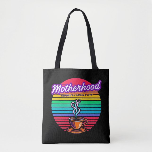 Powered by Coffee and Love | Coffee Lover Mum Tote Bag (Front)