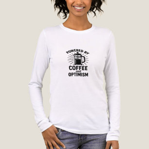 Powered by Coffee and Optimism Illustration Tri-Blend Shirt