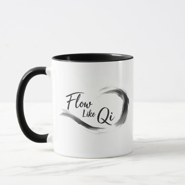 Powered by Coffee and Qi Mug  Acupuncture Gift (Left)