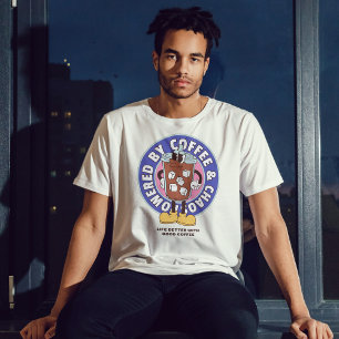 Powered by Coffee & Chaos Funny Humor Tee