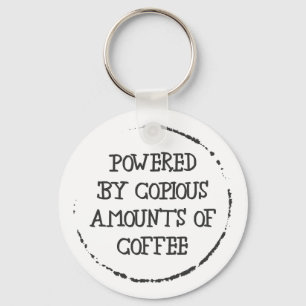 Powered By Coffee Key Ring