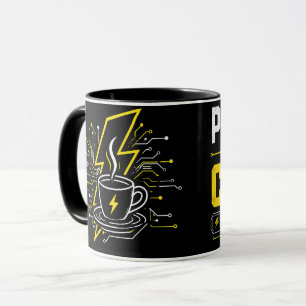 Powered by Coffee Personalised Electrician Coffee  Mug