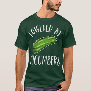 Powered by Cucumbers Funny Pickles Plants Vegetari T-Shirt