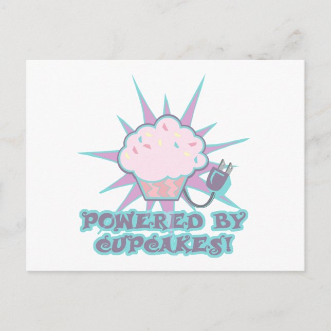 Powered By Cupcakes Postcard (Front)