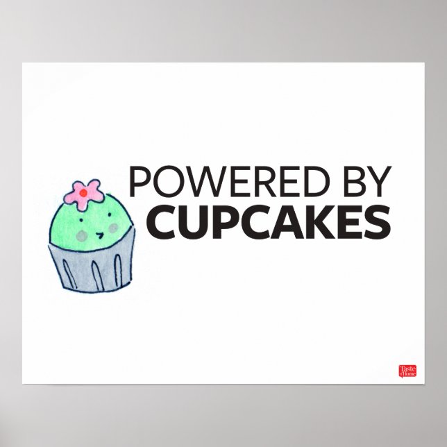 Powered by Cupcakes Poster (Front)