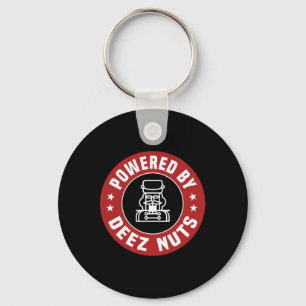Powered By Deez Nuts - Funny Nutcracker Xmas Match Key Ring