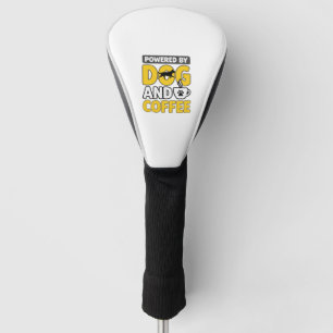 Powered By Dog And Coffee Vintage Shirt Design_1 Golf Head Cover