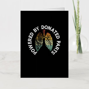 Powered By Donated Parts Lung Transplant Warrior Foil Greeting Card