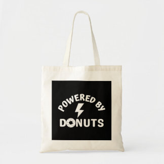 powered by donuts tote bag