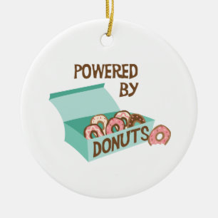 Powered By Doughnuts Ceramic Tree Decoration