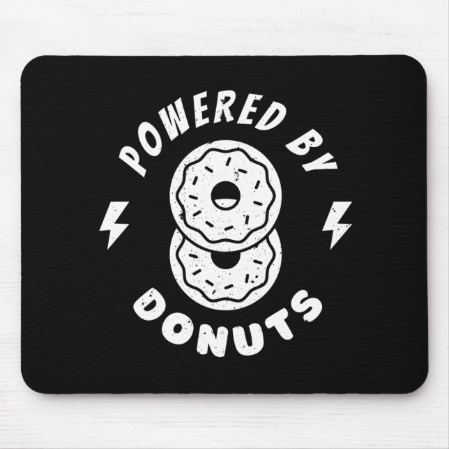 Powered By Doughnuts Mouse Pad (Front)