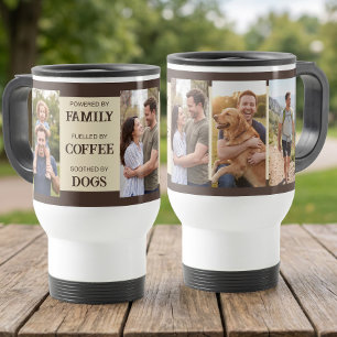 Powered By Family Fuelled By Coffee Photo Travel Mug