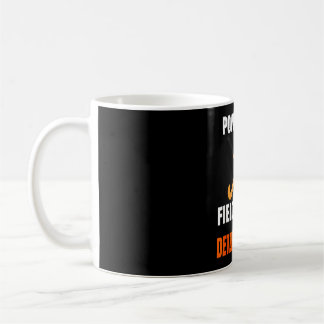 Powered by field hockey and determination field coffee mug