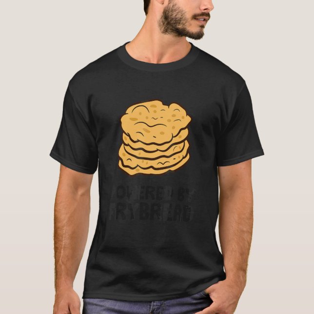 Powered By Frybread Fry Bread T-Shirt (Front)