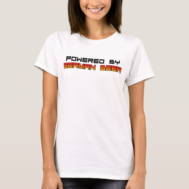 Powered By German Beer T-Shirt (Front)