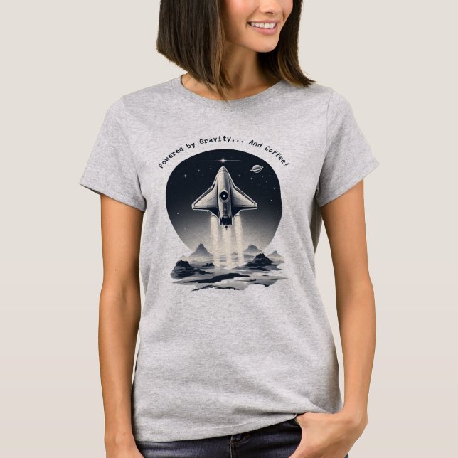 Powered by Gravity and Coffee T-Shirt (Front)