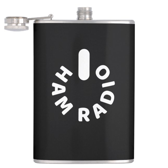 Powered by HAM Radio Hip Flask (Opened)