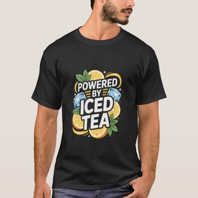 Powered by Iced Tea Citrus Delight T-Shirt (Front)