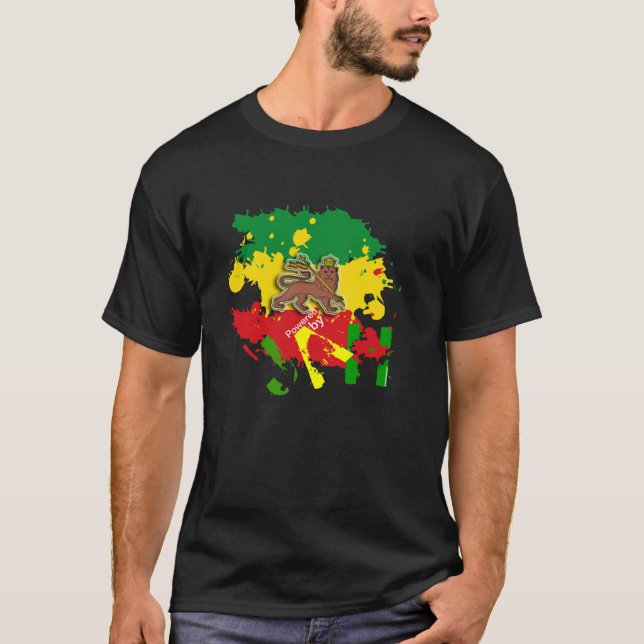 Powered By Jah Rastafari Tees/Shirts T-Shirt (Front)