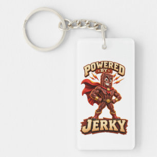 Powered by Jerky Superhero Key Ring