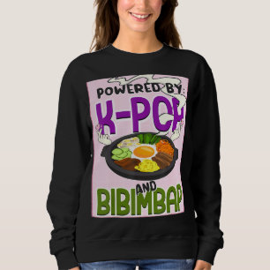 Powered By K Pop And Bibimbap Kpop Finger Heart Sweatshirt
