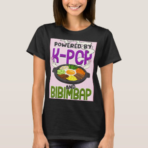Powered By K Pop And Bibimbap Kpop Finger Heart T-Shirt