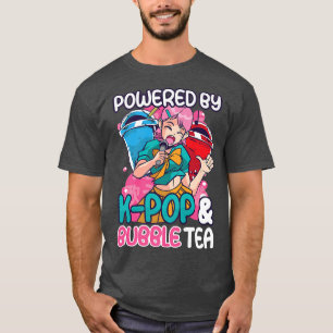 Powered By K-Pop and Bubble Tea K-Drama Kpop 1548 T-Shirt